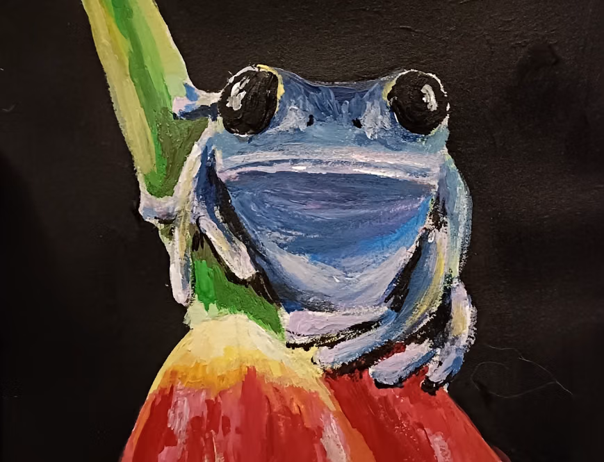 Blue frog